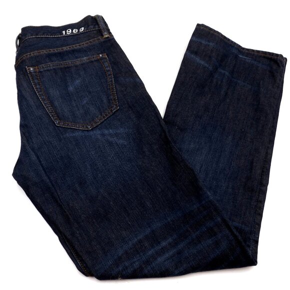 Gap 1969 Men’s Jeans Size 32x32 Bootcut Dark Wash Denim - Picture 1 of 3